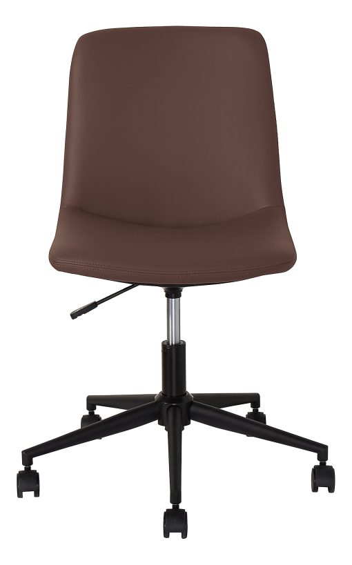 Realspace® Praxley Faux Leather Low-Back Task Office Chair, Brown, BIFMA Compliant - Image 2