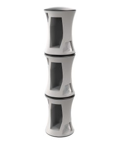 MooreCo Hierarchy Flipz Stacking Rocking Stool, Gray/Blue 2