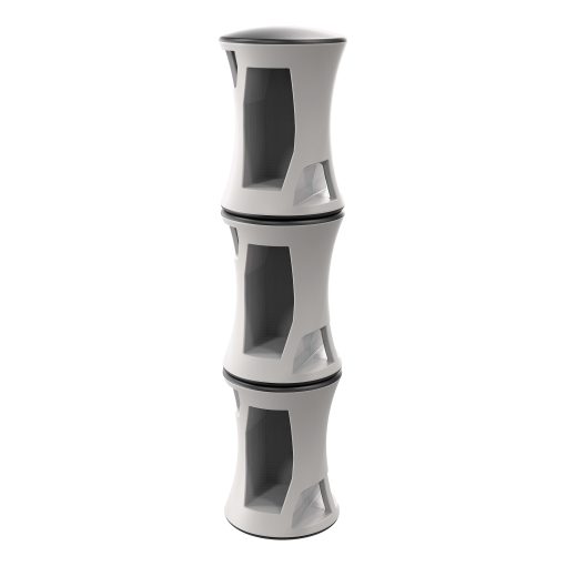MooreCo Hierarchy Flipz Stacking Rocking Stool, Gray/Blue - Image 2