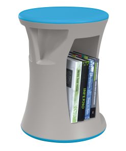 MooreCo Hierarchy Flipz Stacking Rocking Stool, Gray/Blue