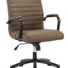 Realspace® Modern Comfort Winsley Bonded Leather Mid-Back Manager Office Chair, Gray/Chrome, BIFMA Compliant 3