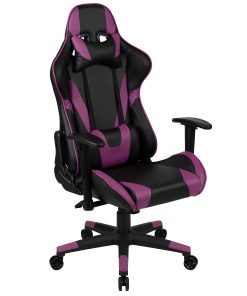 Flash Furniture X20 Ergonomic LeatherSoft High-Back Racing Gaming Chair, Purple 2