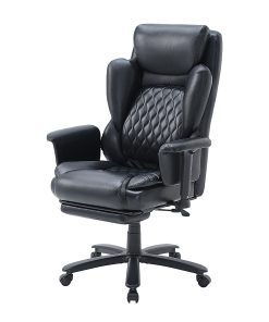 Bestier Ergonomic Faux Leather High-Back Executive Office Chair, Black