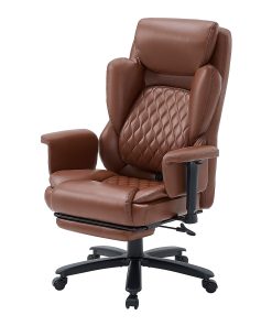 Bestier Ergonomic Faux Leather High-Back Executive Office Chair, Brown