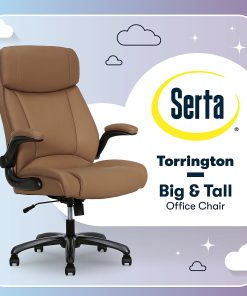 Serta® Torrington Ergonomic High-Back Faux Leather Big & Tall Executive Office Chair, Light Tan 2