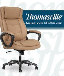 Thomasville® Lansing Ergonomic High-Back Faux Leather Big & Tall Executive Office Chair, Light Tan 2