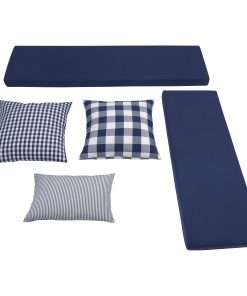 Linon Manning Cotton 5-Piece Cushion Set, Navy