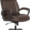 Glamour Home Benning Faux Leather Accent Chair, Brown/Black 4
