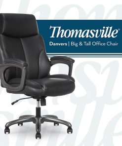 Thomasville® Danvers Ergonomic High-Back Faux Leather Big & Tall Executive Office Chair, Black 2
