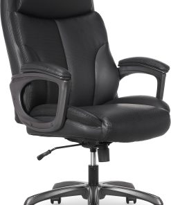 Thomasville® Danvers Ergonomic High-Back Faux Leather Big & Tall Executive Office Chair, Black