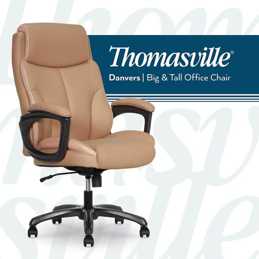 Thomasville® Danvers Ergonomic High-Back Faux Leather Big & Tall Executive Office Chair, Tan - Image 2
