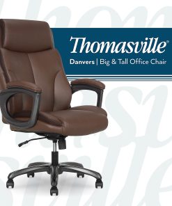 Thomasville® Danvers Ergonomic High-Back Faux Leather Big & Tall Executive Office Chair, Dark Brown 2