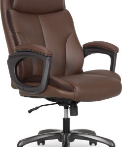 Thomasville® Danvers Ergonomic High-Back Faux Leather Big & Tall Executive Office Chair, Dark Brown