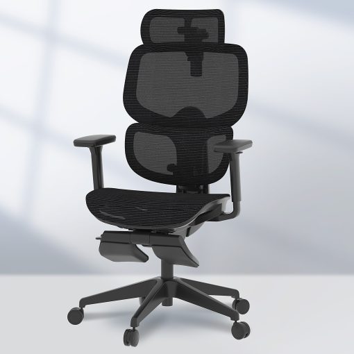 FlexiSpot C7 Ergonomic Mesh, Office Chair with Footrest, Black - Image 2