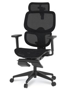 FlexiSpot C7 Ergonomic Mesh, Office Chair with Footrest, Black