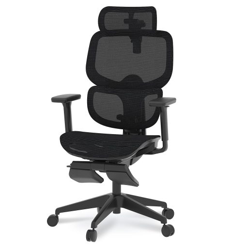 FlexiSpot C7 Ergonomic Mesh, Office Chair with Footrest, Black