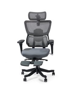 FlexiSpot C7 MAX Ergonomic Foam Seat Office Chair with Footrest, Gray