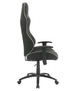 Office Star High Stakes Ergonomic Bonded Leather Computer Gaming Chair, Black/White 2