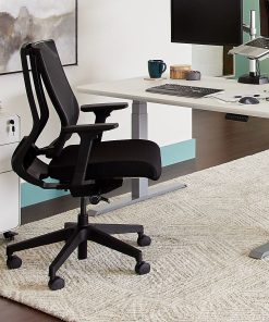 VARI Ergonomic Nylon High-Back Task Chair, Black 2