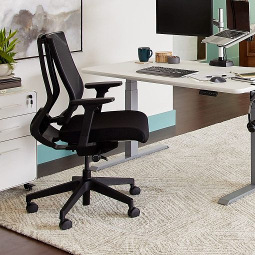 VARI Ergonomic Nylon High-Back Task Chair, Black - Image 2