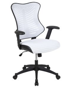 Flash Furniture Ergonomic Mesh High-Back Executive Office Chair, White 2