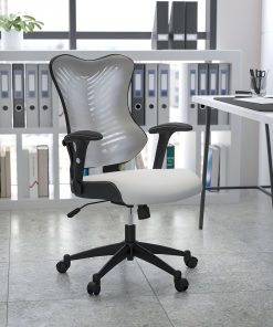 Flash Furniture Ergonomic Mesh High-Back Executive Office Chair, White
