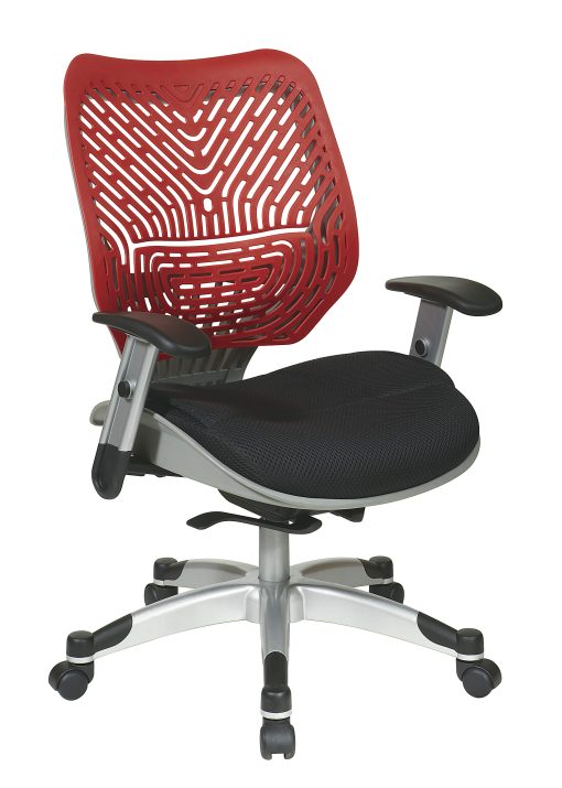 Office Star™ Unique Self-Adjusting SpaceFlex Mid-Back Managers Chair, Raven - Image 2