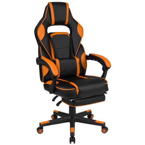 Flash Furniture X40 Gaming Chair With Fully Reclining Back And Arms, Black/Orange - Image 2
