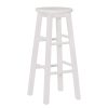Linon Elmore Backless Bar Stool, White