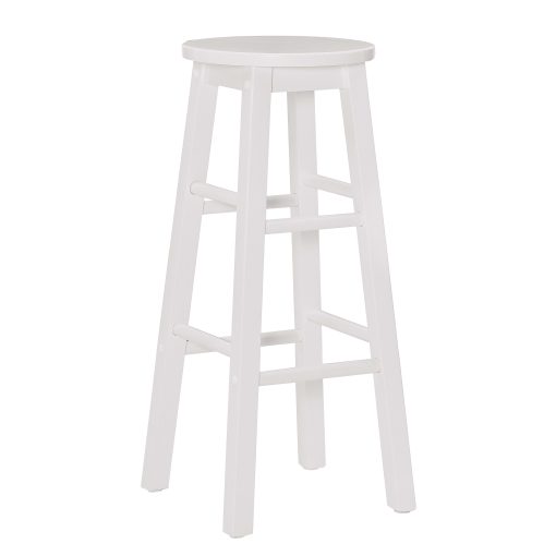 Linon Elmore Backless Bar Stool, White