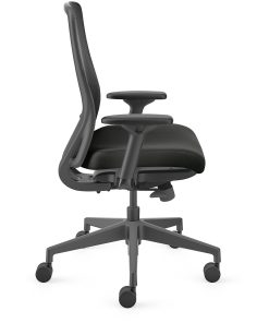 HON Nucleus Task Chair KD – Black Seat Color – Vinyl Seat Material – Black Back Color – Armrest – 1 Each 2