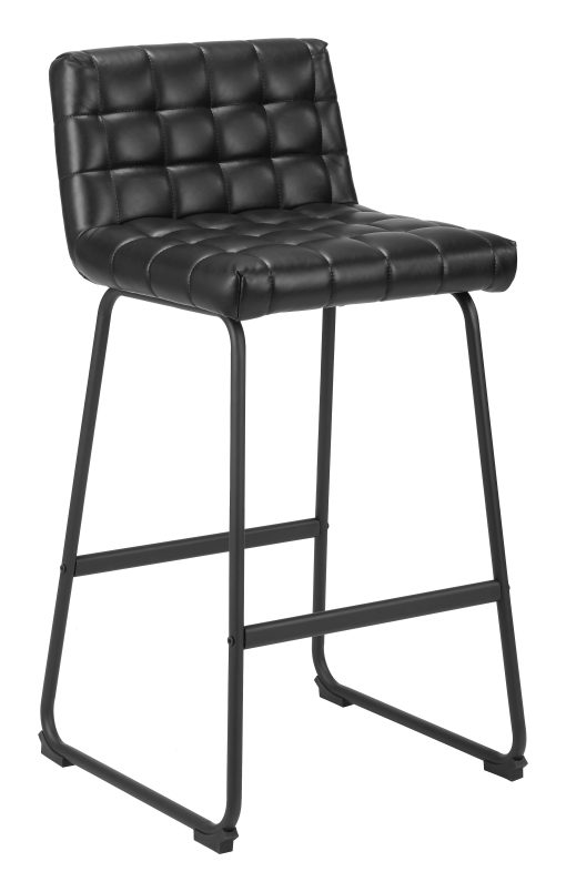 Zuo Pago Faux Leather Bar Stools With Backs, Brown, Set Of 2 Stools - Image 2