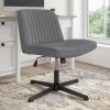 Glamour Home Belden Fabric Dining Accent Chairs, Black/White, Set Of 2 Chairs, GHDC1663 4