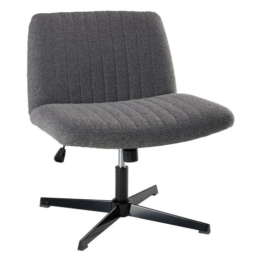 Bush Furniture Sutton Ergonomic Fabric Armless Mid Back Computer Chair Without Wheels, Dark Charcoal Fabric, Standard Delivery - Image 2