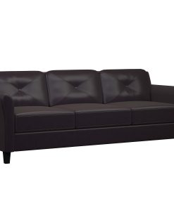 Lifestyle Solutions Hanson Faux Leather Sofa, Java 2