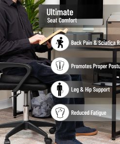 Mind Reader Ergonomic Gel Seat Cushion, 3-1/4″H x 14-1/2″W x 17-1/2″D, Black 2
