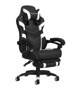 RESPAWN 110 Pro Gaming Chair, With Footrest & Headrest Pillow, White, RSP110V2WHT 2