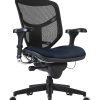 WorkPro® Quantum 9000 Series Ergonomic Mesh/Antimicrobial Vinyl Mid-Back Chair, Black/Navy, BIFMA Compliant