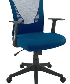 Realspace® Radley Mesh/Fabric Mid-Back Task Office Chair, Rich Blue, BIFMA Compliant