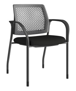 HON Ignition ReActiv-Back Stacking Chair, Black