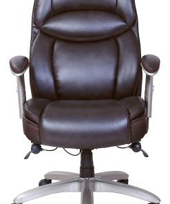 Serta® Smart Layers™ Jennings Big & Tall Ergonomic Bonded Leather High-Back Executive Office Chair, Brown 2