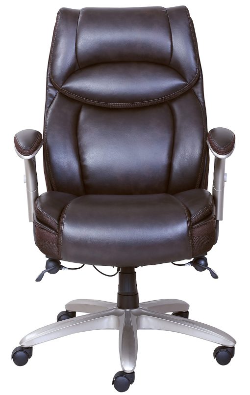 Serta® Smart Layers™ Jennings Big & Tall Ergonomic Bonded Leather High-Back Executive Office Chair, Brown - Image 2