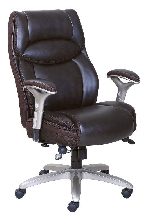 Serta® Smart Layers™ Jennings Big & Tall Ergonomic Bonded Leather High-Back Executive Office Chair, Brown