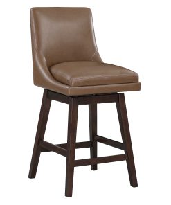 Office Star Allingham Swivel Counter Stool, Dark Walnut/Molasses