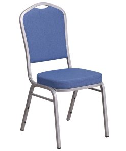 Flash Furniture HERCULES Series Crown Back Stacking Banquet Chair, Blue/Silver 2