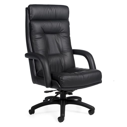 Global® Arturo™ Bonded Leather High-Back Tilter Chair, 50"H, Black - Image 2