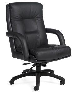 Global® Arturo™ Bonded Leather High-Back Tilter Chair, 43″H, Black 2