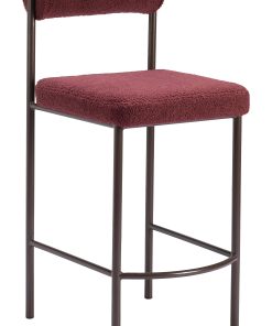Zuo Livorno Counter-Height Stools, Red/Bronze, Set Of 2 Stools