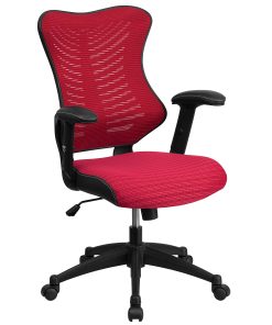 Flash Furniture Mesh High-Back Executive Office Chair, Burgundy/Black 2