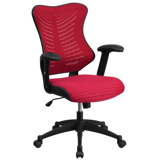 Flash Furniture Mesh High-Back Executive Office Chair, Burgundy/Black - Image 2